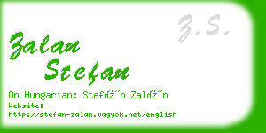 zalan stefan business card